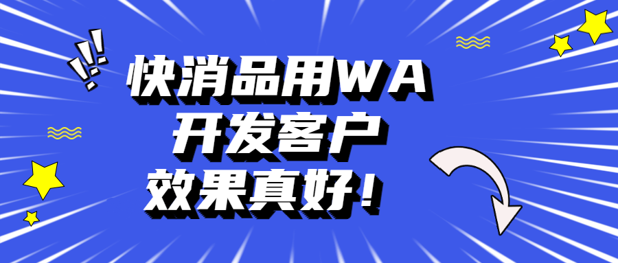 快消品用whatsapp开发客户,效果真好啊