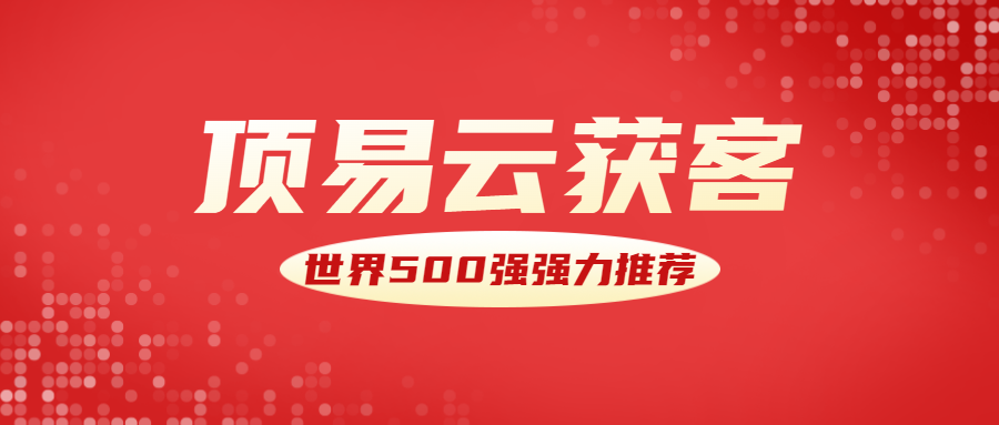 顶易云,世界500强之一企业都在使用的客户开发软件