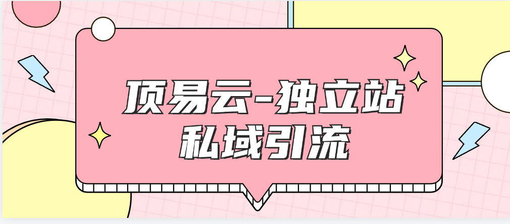 顶易云–独立站,私域引流