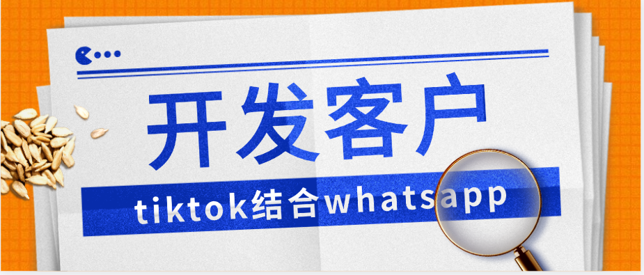 tiktok结合whatsapp开发客户,效果无敌了