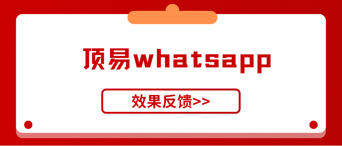 顶易whatsapp开发客户效果反馈